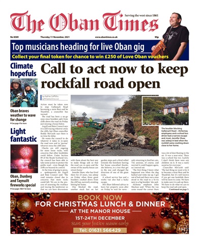The Oban Times & Lochaber Times issue 11th November 2021