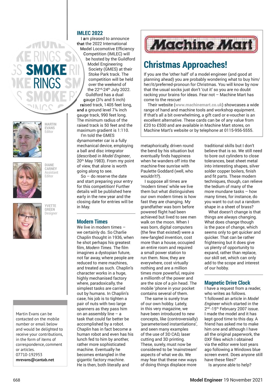 Model Engineer Preview Pages