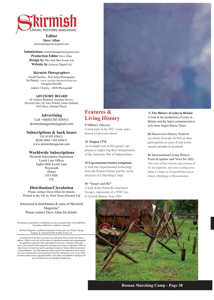 Skirmish Living History Preview Pages