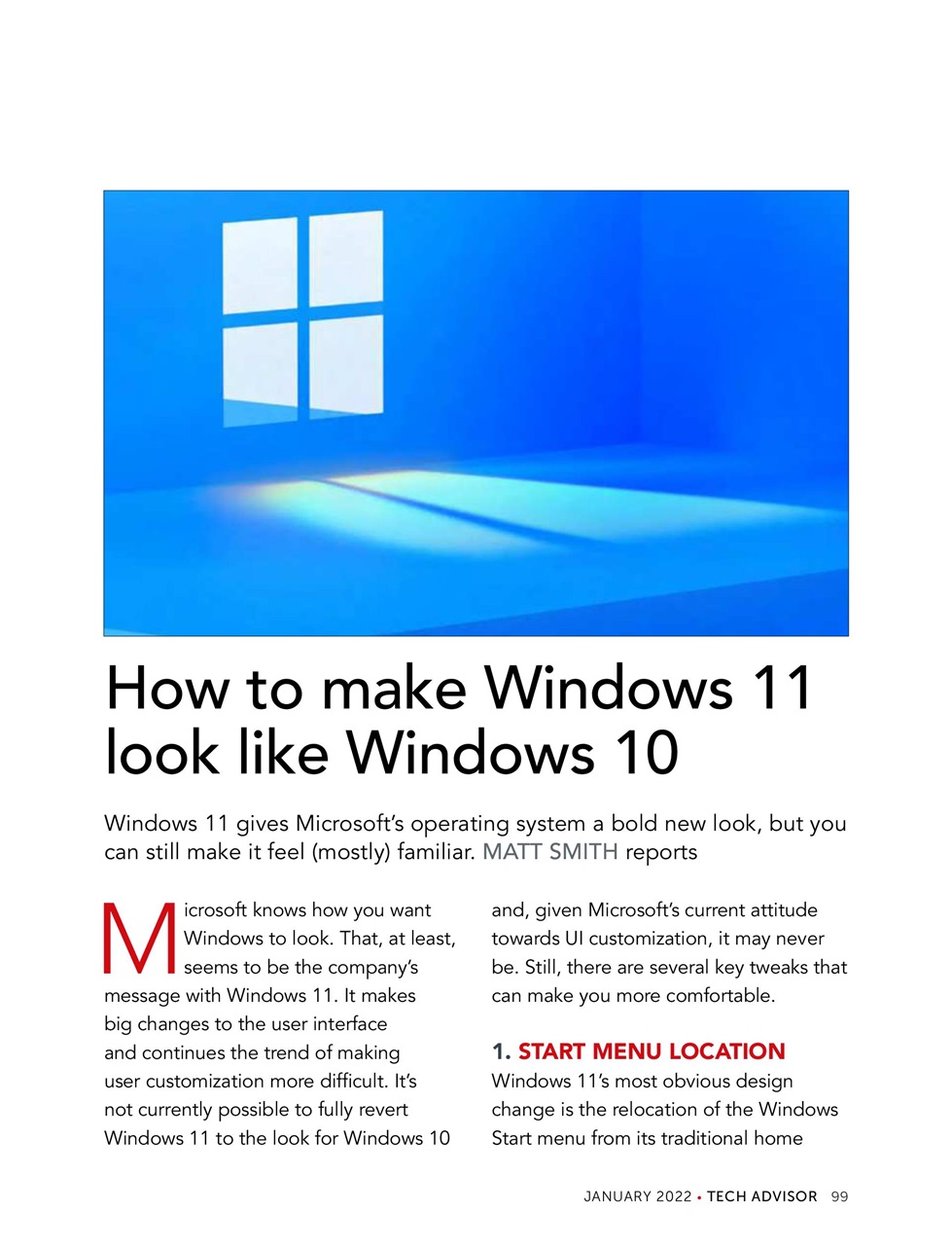 Tech Advisor Preview Pages