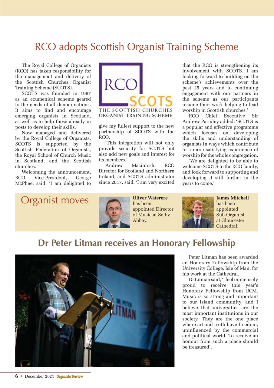 Organists' Review Preview Pages