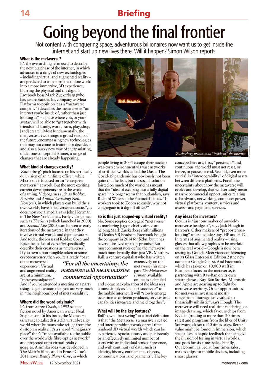 MoneyWeek Preview Pages