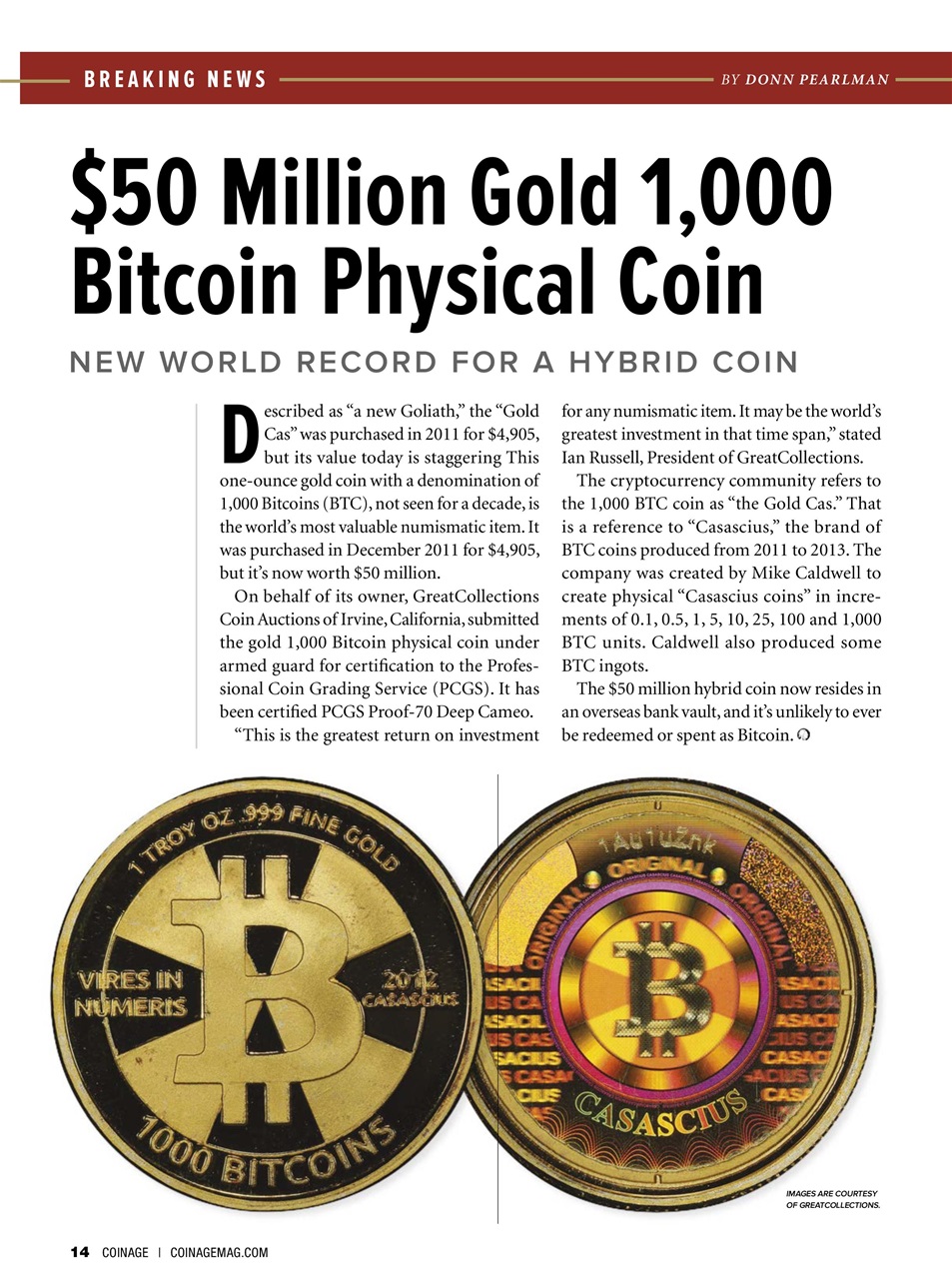 COINage Magazine Preview Pages
