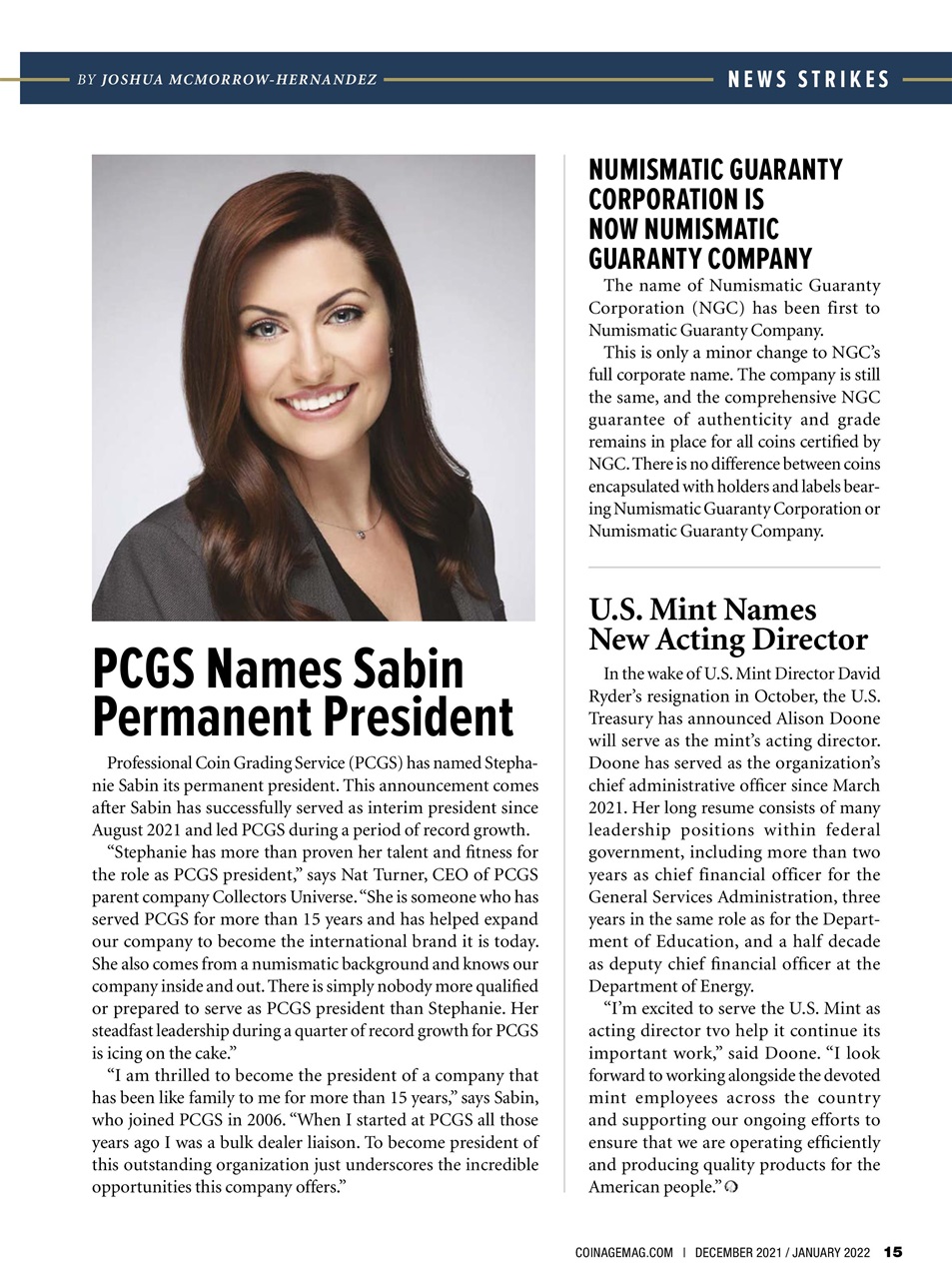 COINage Magazine Preview Pages