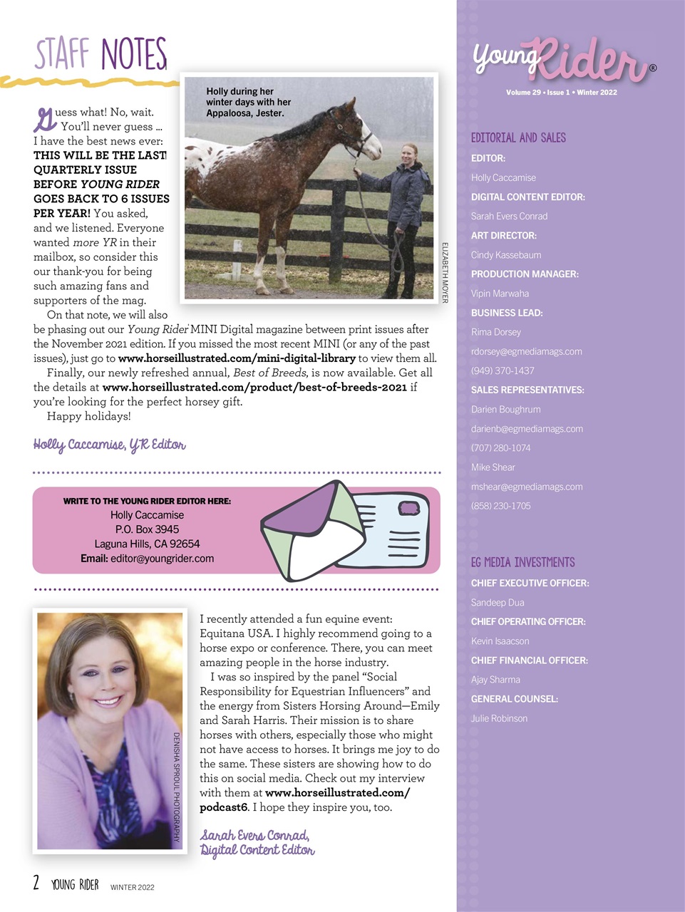 Young Rider Magazine Preview Pages