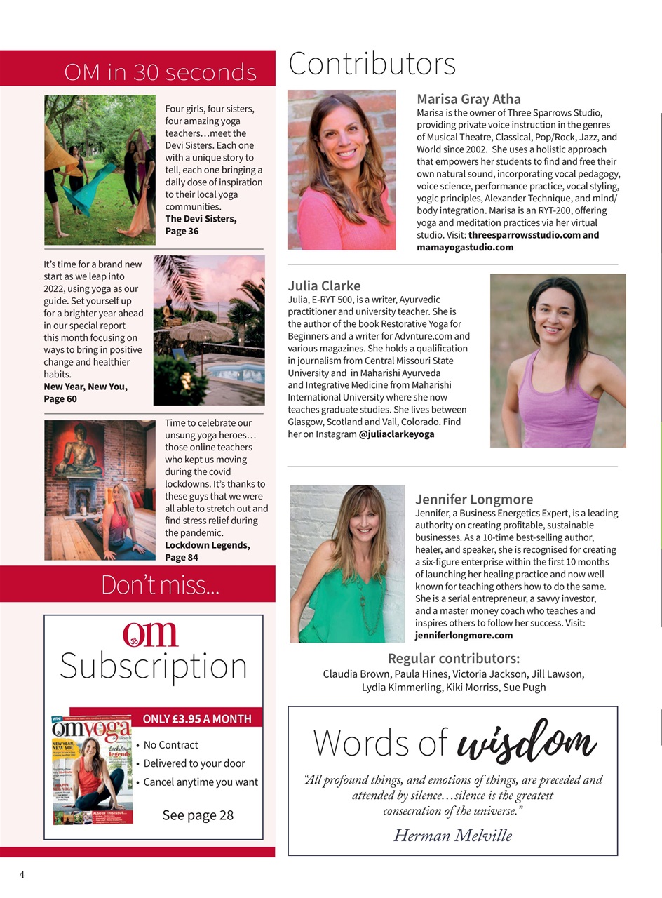 OM Yoga Magazine Preview Pages
