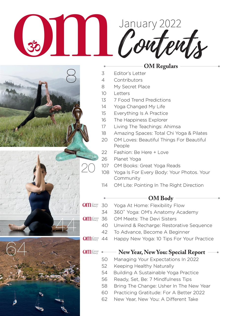 OM Yoga Magazine Preview Pages