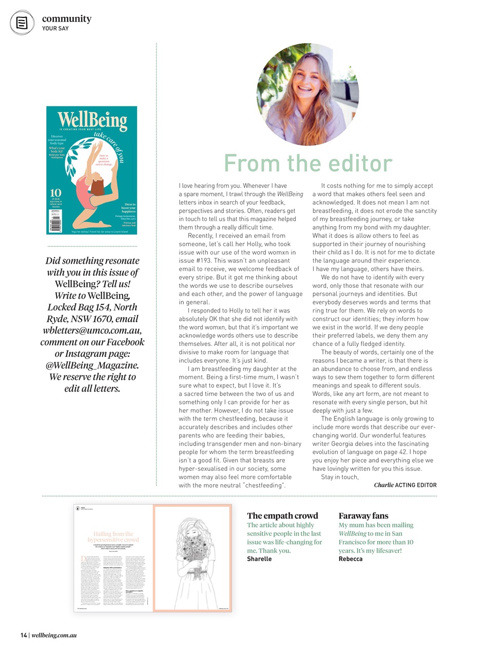 WellBeing Preview Pages