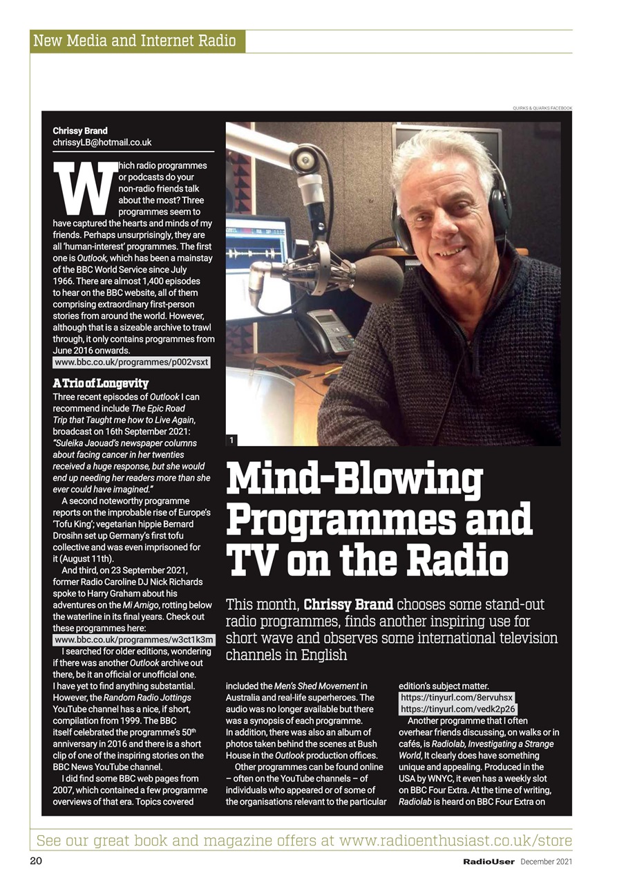 Radio User Preview Pages