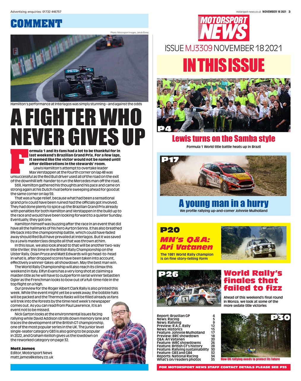 Motorsport News Preview Pages