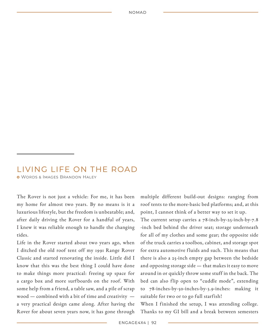 Engage4x4 Preview Pages