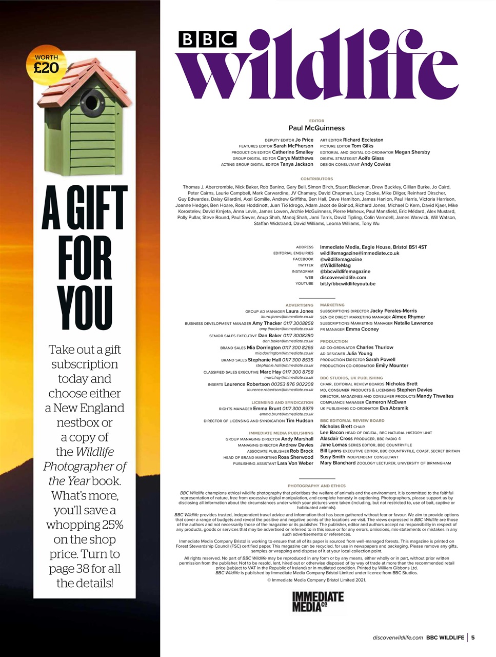 BBC Wildlife Magazine Preview Pages