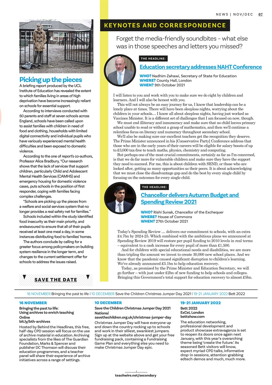 Teach Secondary Preview Pages