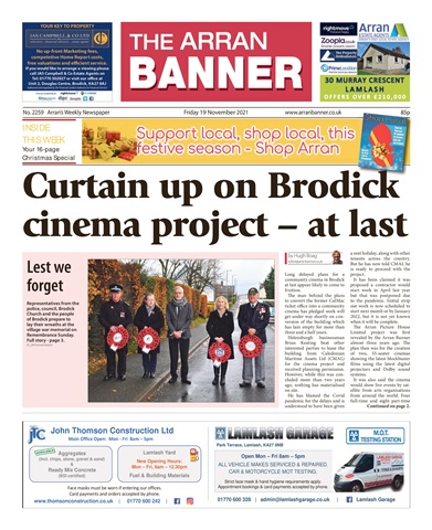 Arran Banner issue 19 Nov 2021
