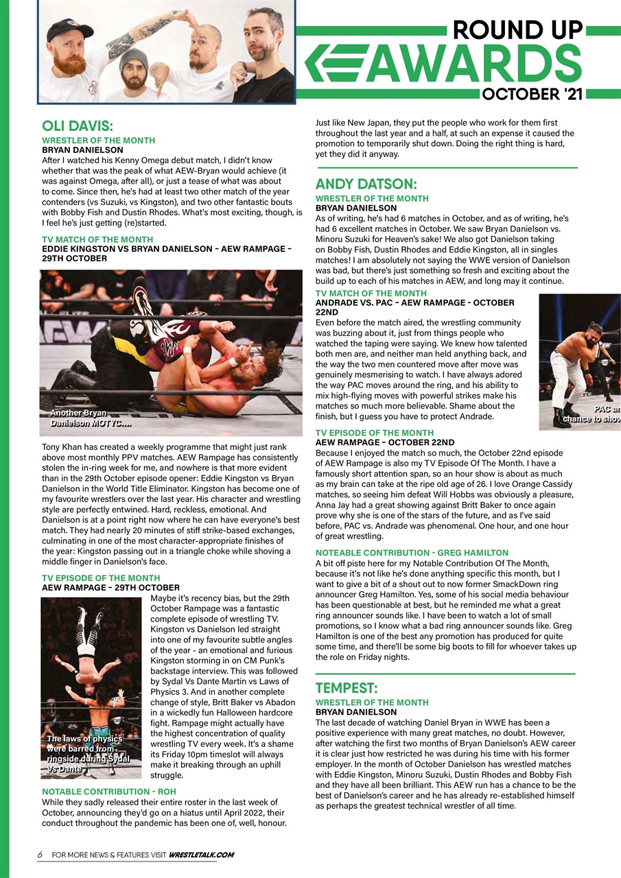 Wrestletalk Magazine Preview Pages
