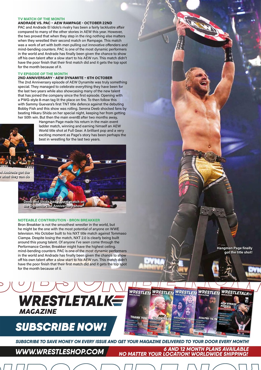 Wrestletalk Magazine Preview Pages