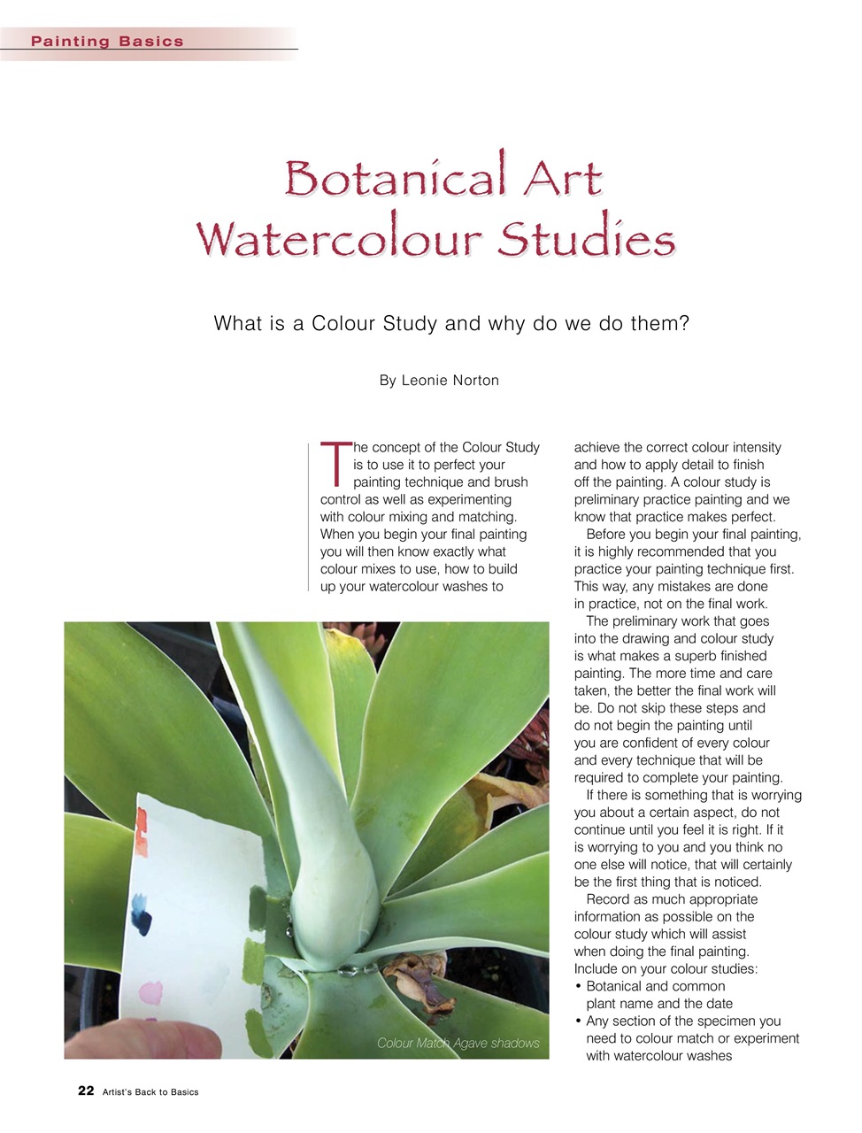 Artists Back to Basics Preview Pages