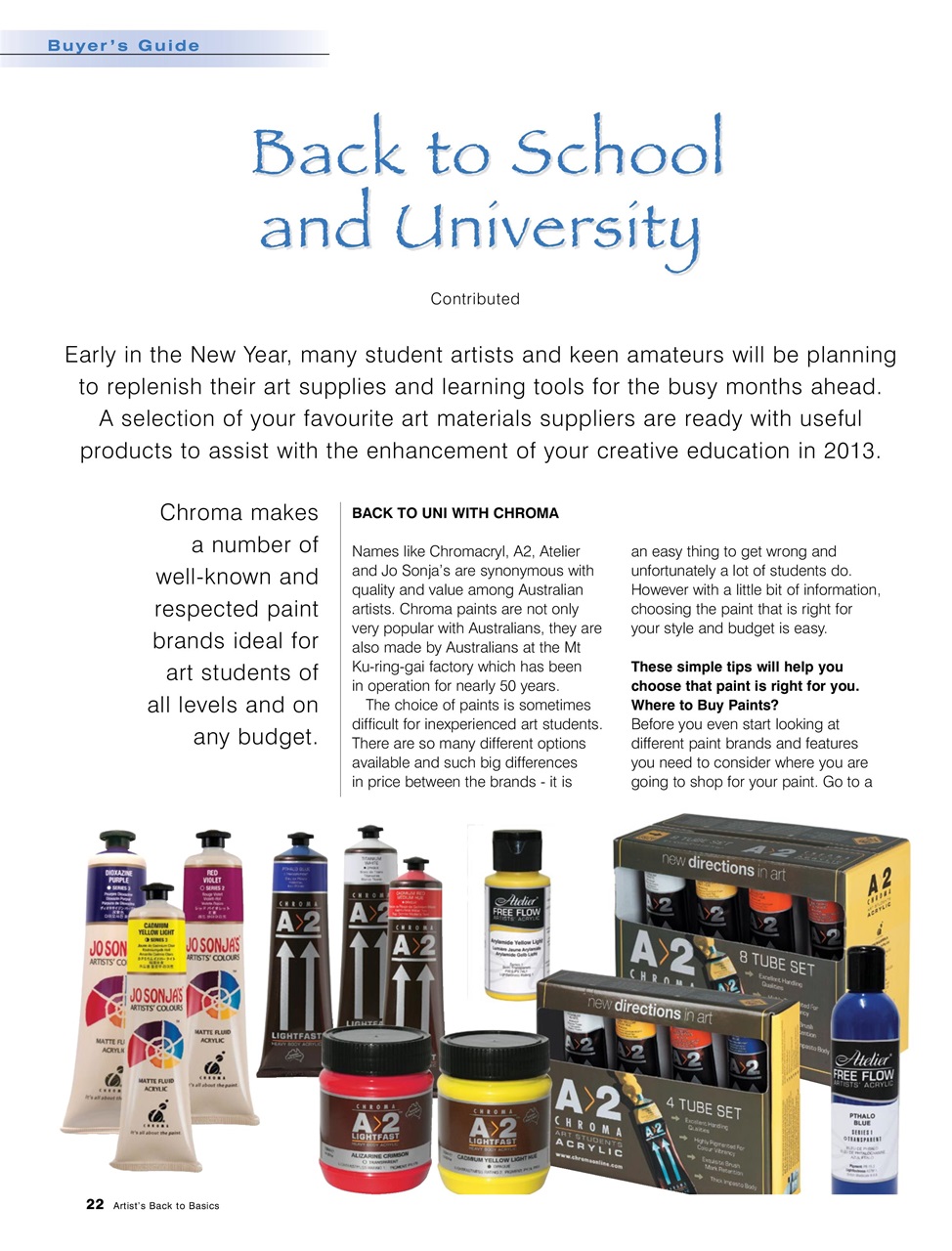 Artists Back to Basics Preview Pages