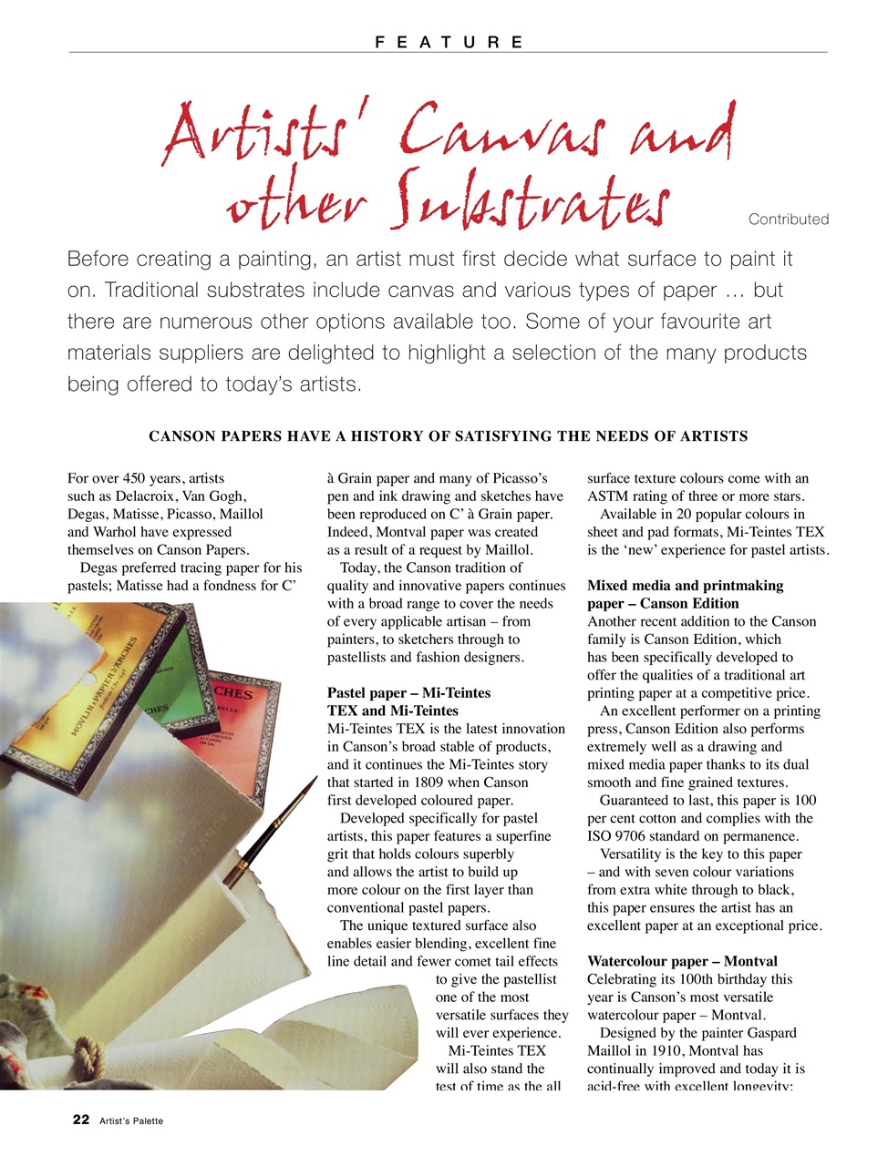 Artist's Palette Preview Pages