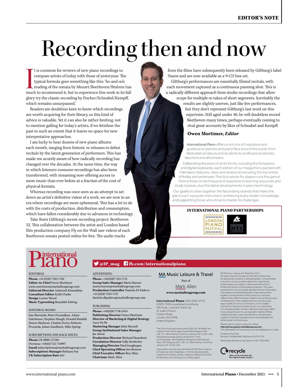 International Piano Preview Pages