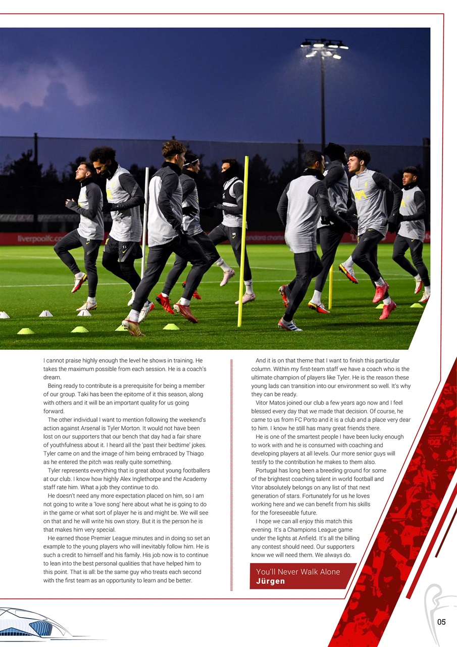 Liverpool FC Programmes Preview Pages