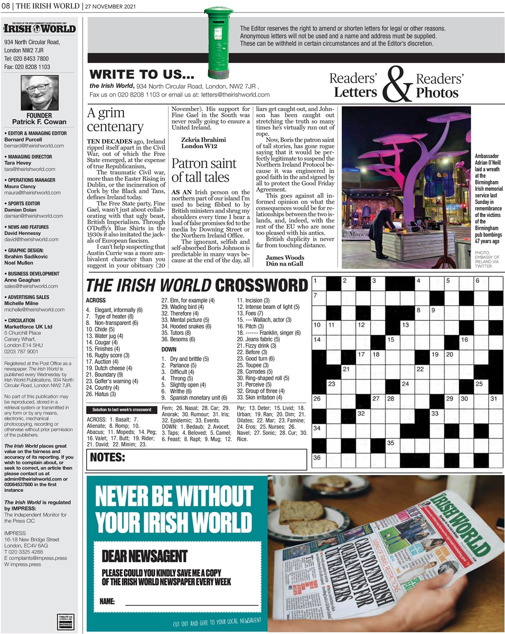 Irish World Preview Pages