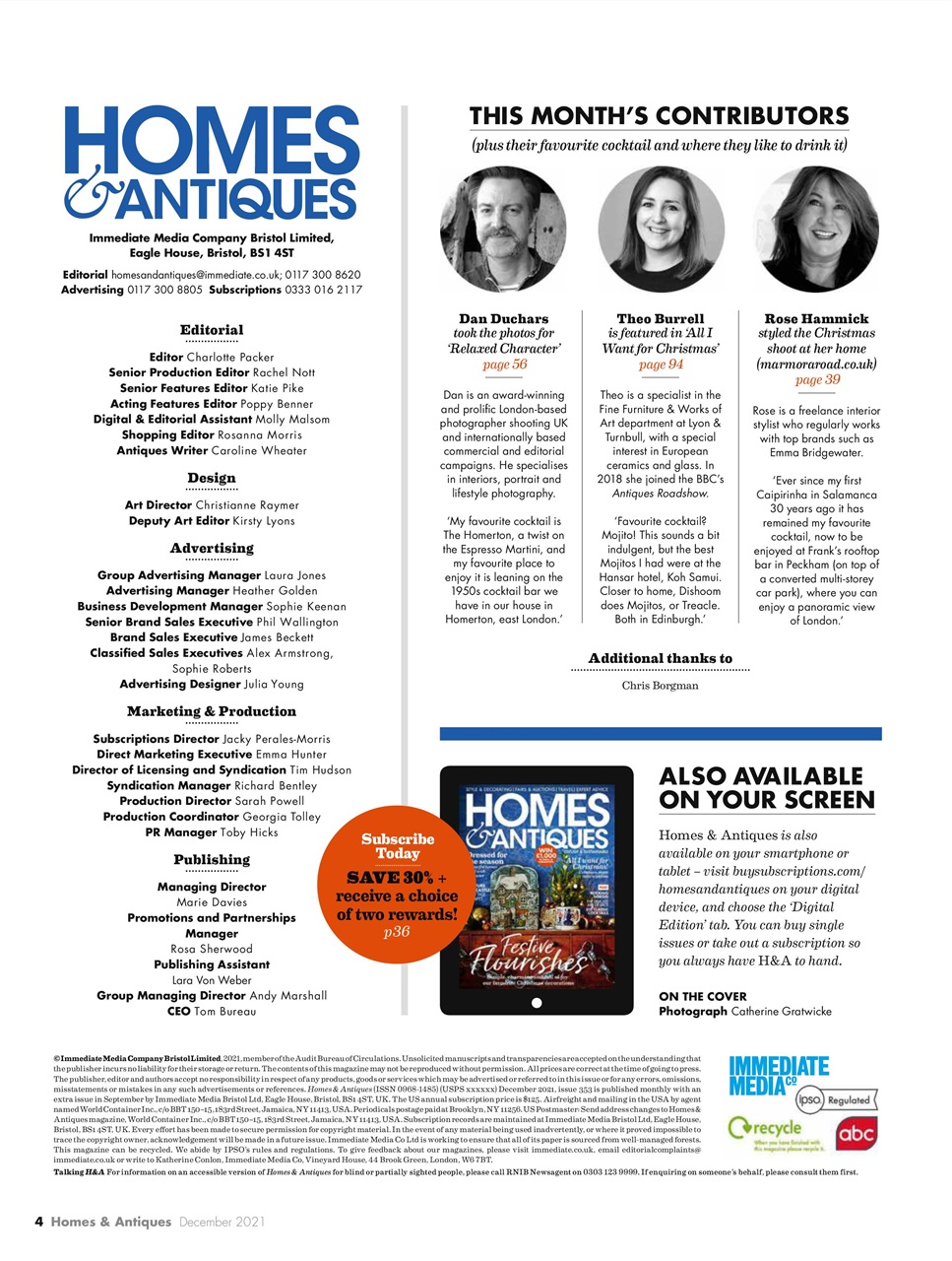 Homes & Antiques Magazine Preview Pages