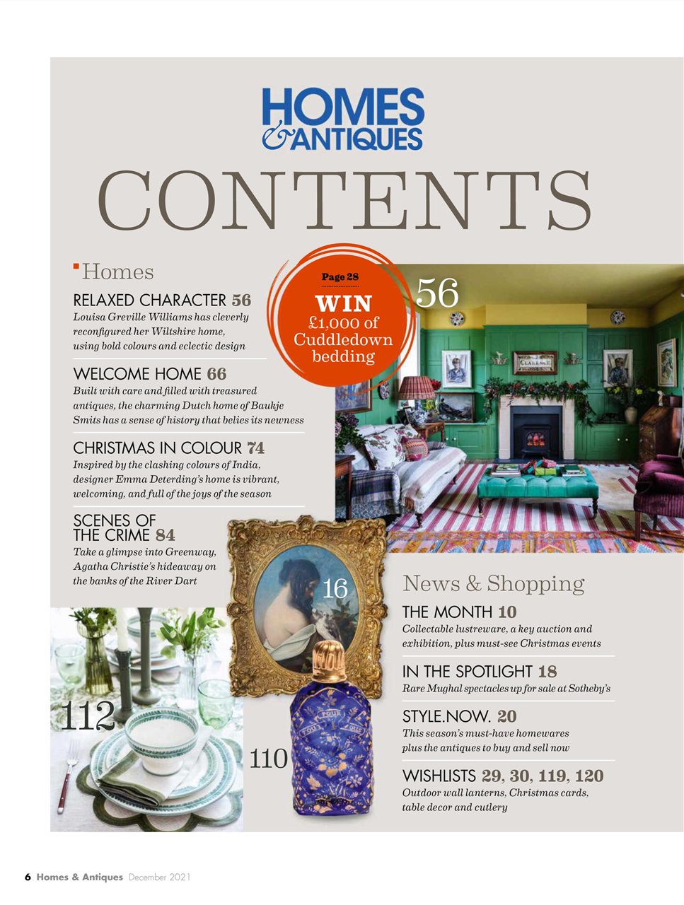 Homes & Antiques Magazine Preview Pages