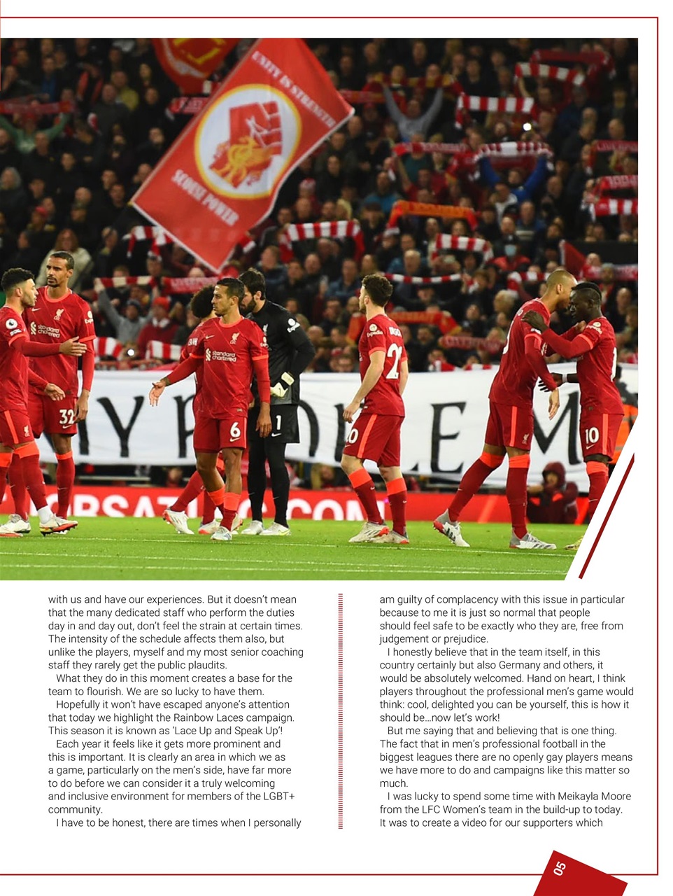 Liverpool FC Programmes Preview Pages