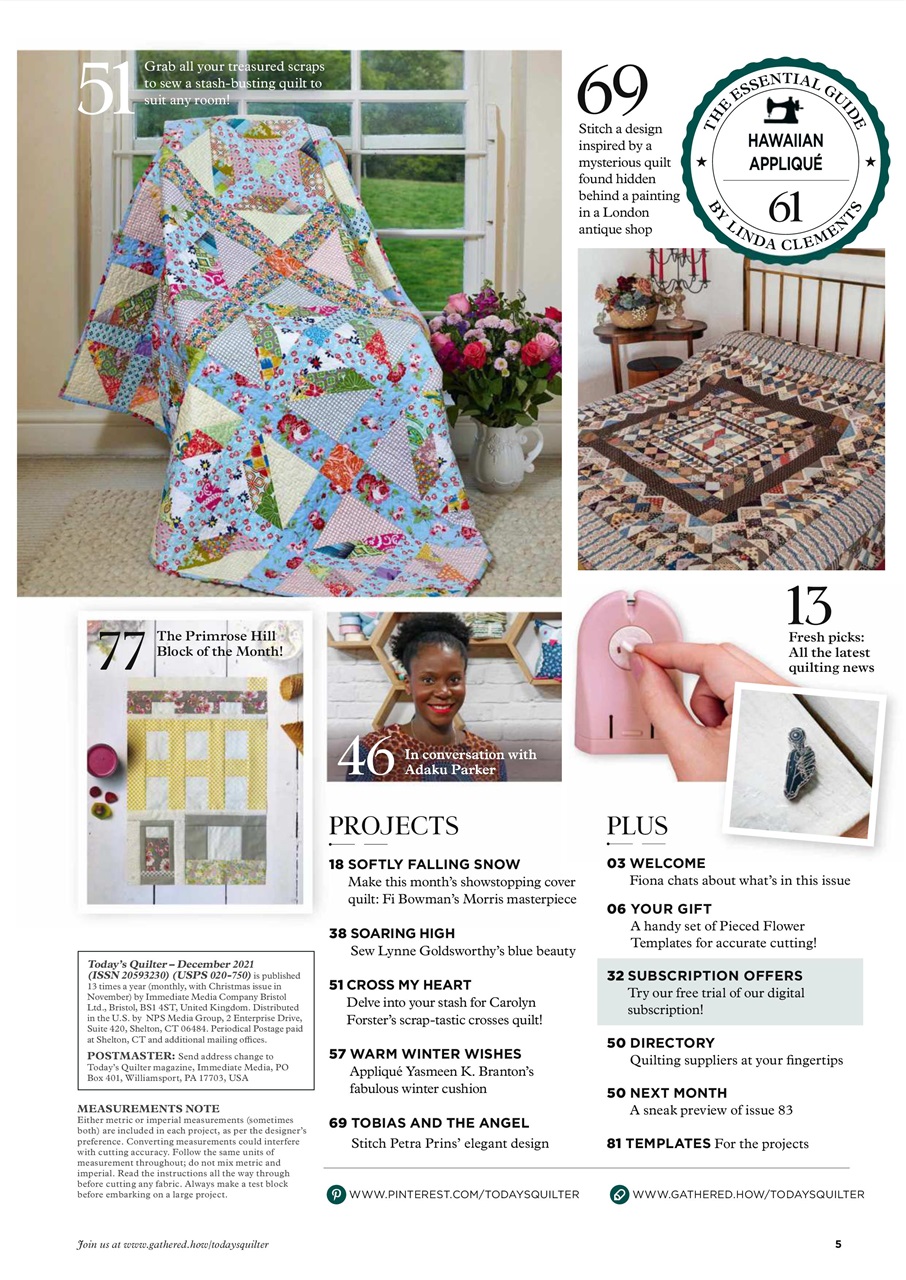 Today’s Quilter Preview Pages