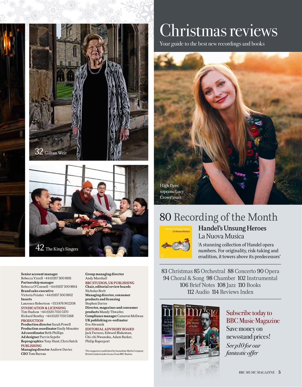 BBC Music Magazine Christmas 2021 Back Issue