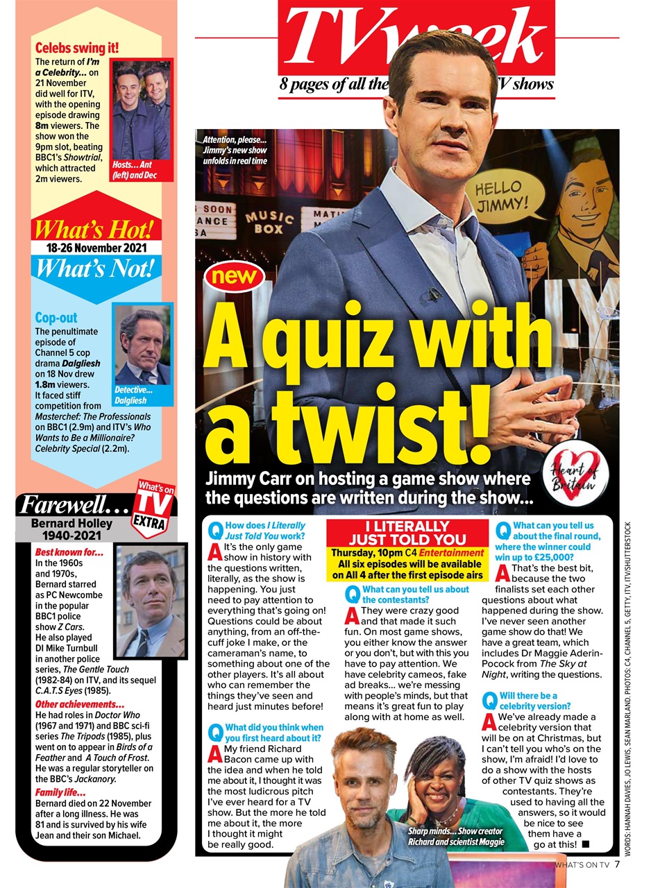 What's on TV Preview Pages