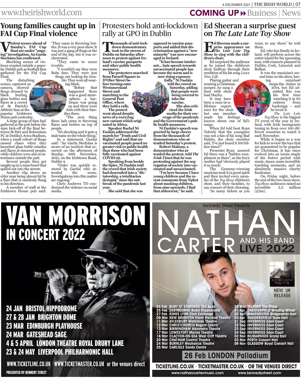 Irish World Preview Pages