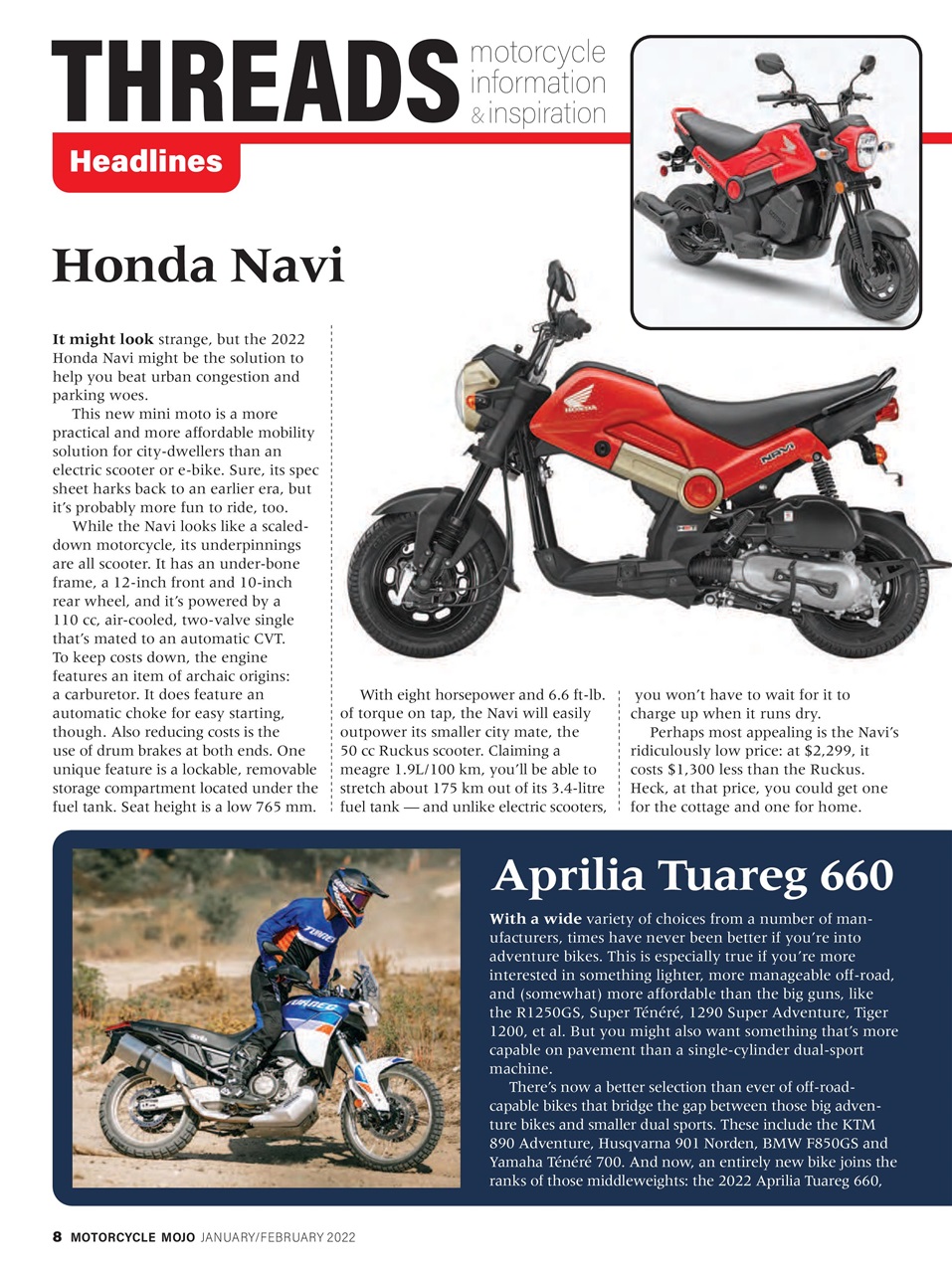 Motorcycle Mojo Preview Pages