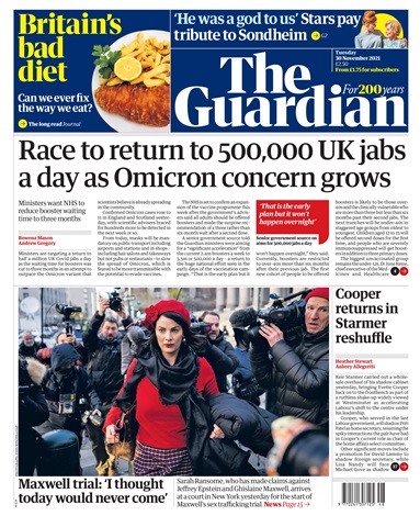 The Guardian Newspaper issue Tuesday, November 30, 2021