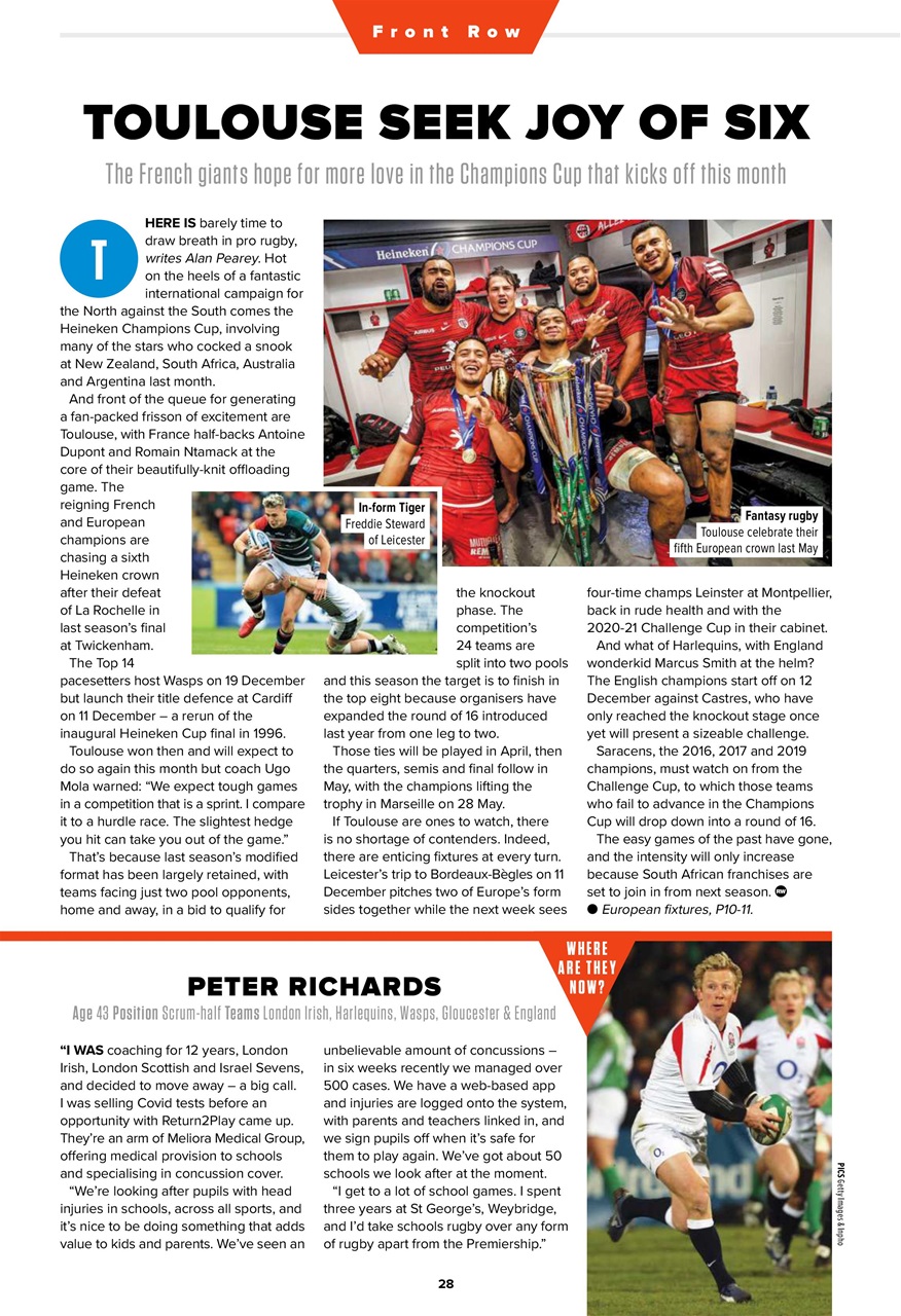 Rugby World Preview Pages