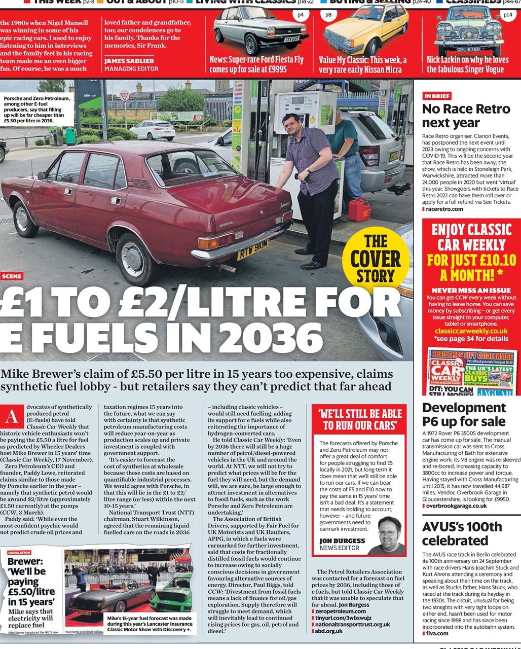 Classic Car Weekly Preview Pages