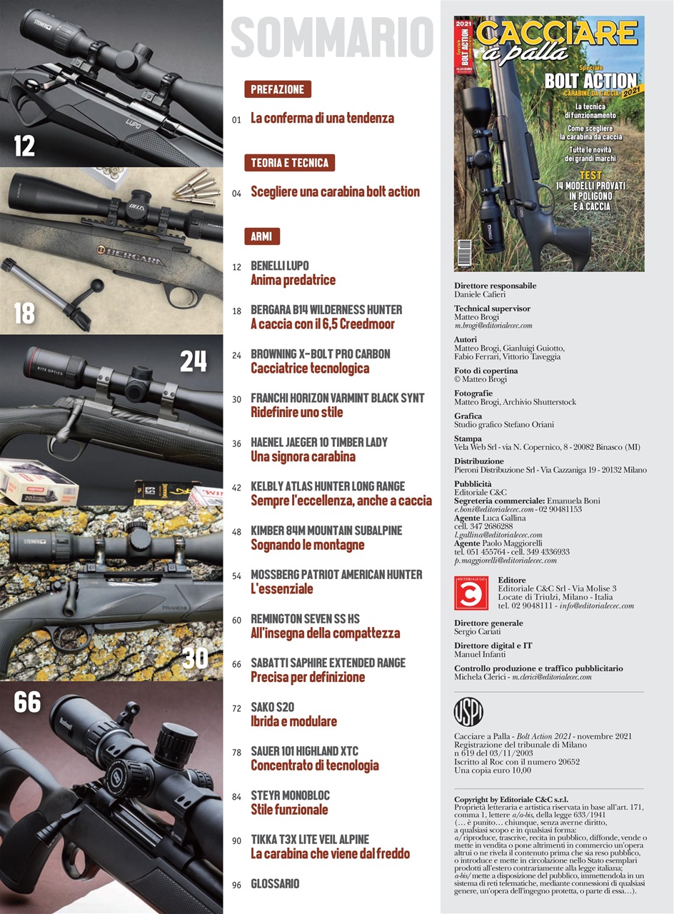 Caccia Magazine Preview Pages