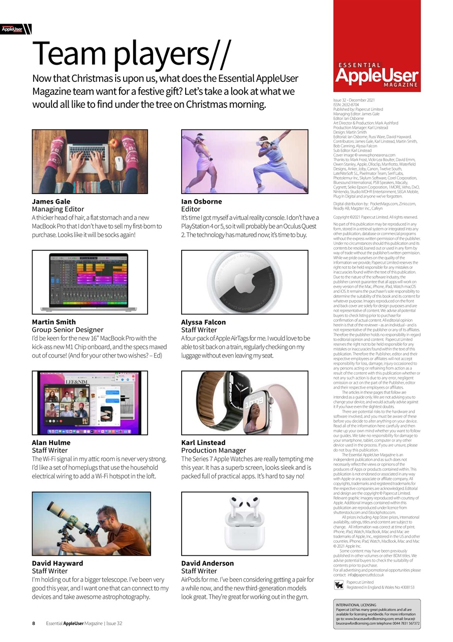 Essential Apple User Preview Pages