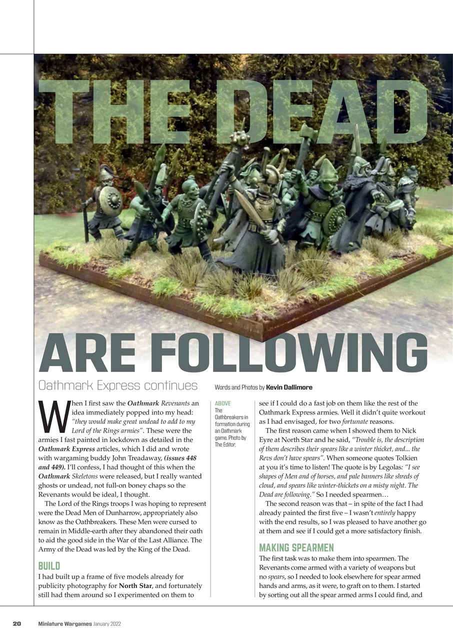 Miniature Wargames Preview Pages