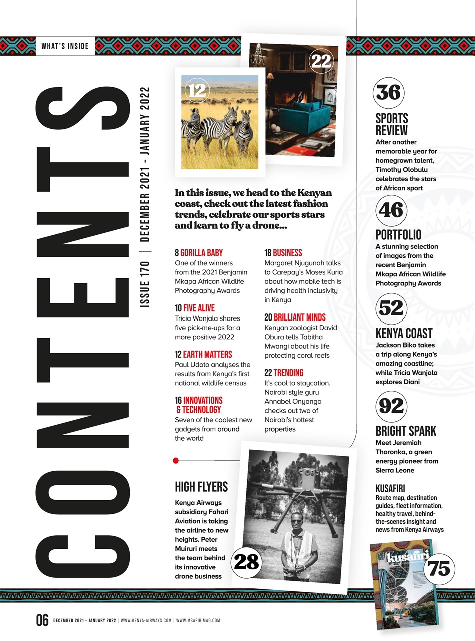 MSAFIRI – Kenya Airways Inflight Preview Pages