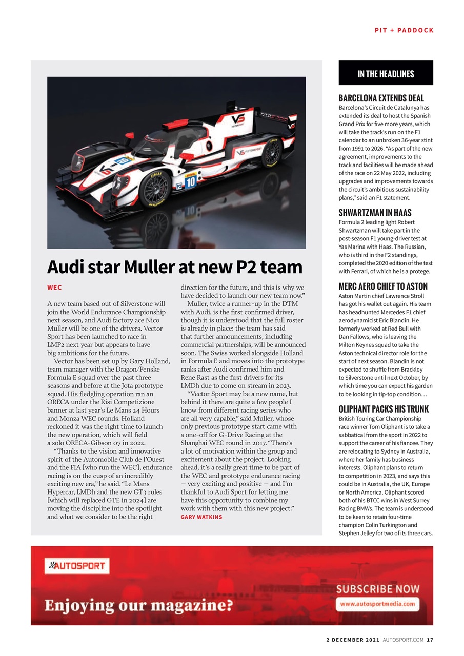 Autosport Preview Pages