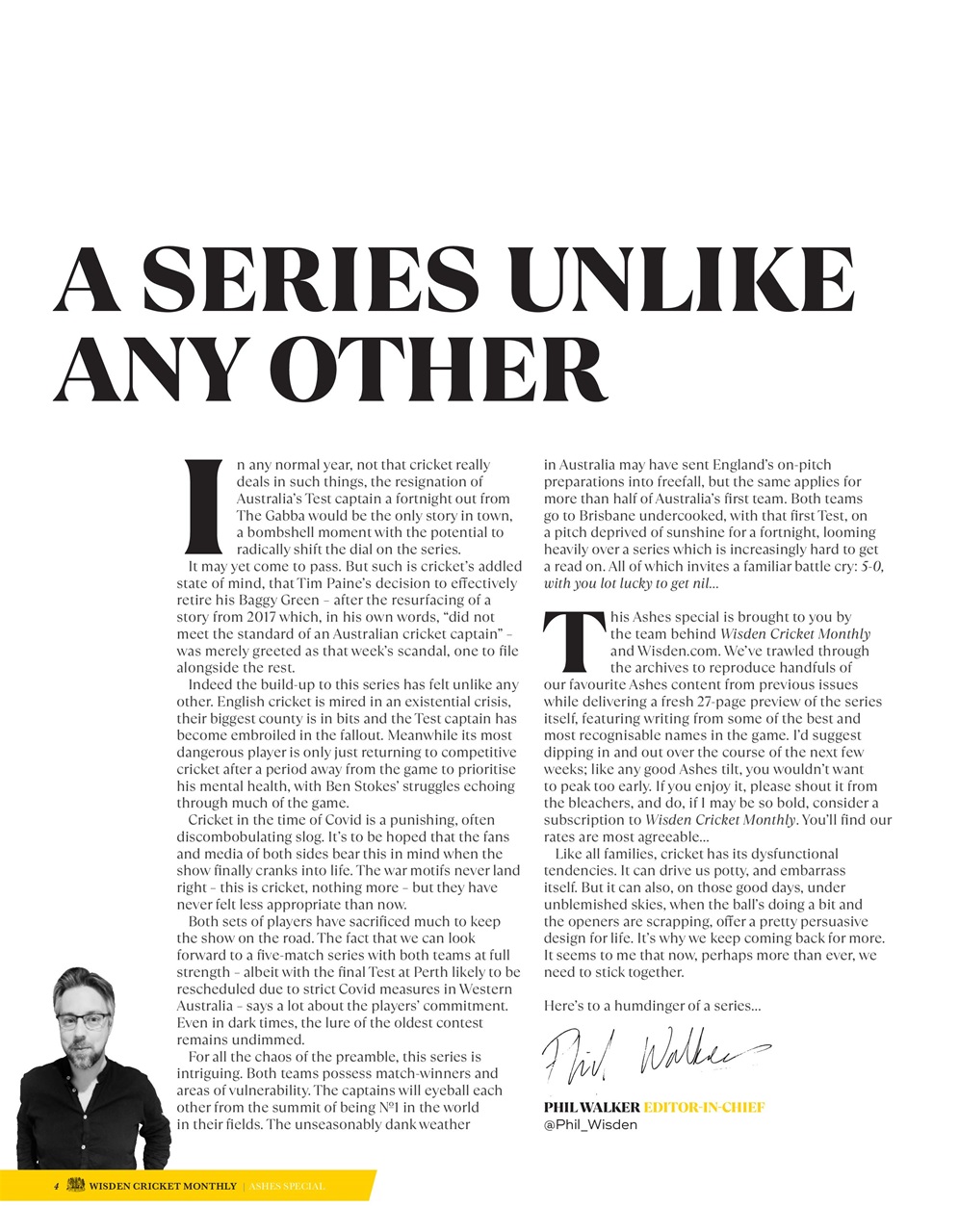 Wisden Cricket Monthly Preview Pages