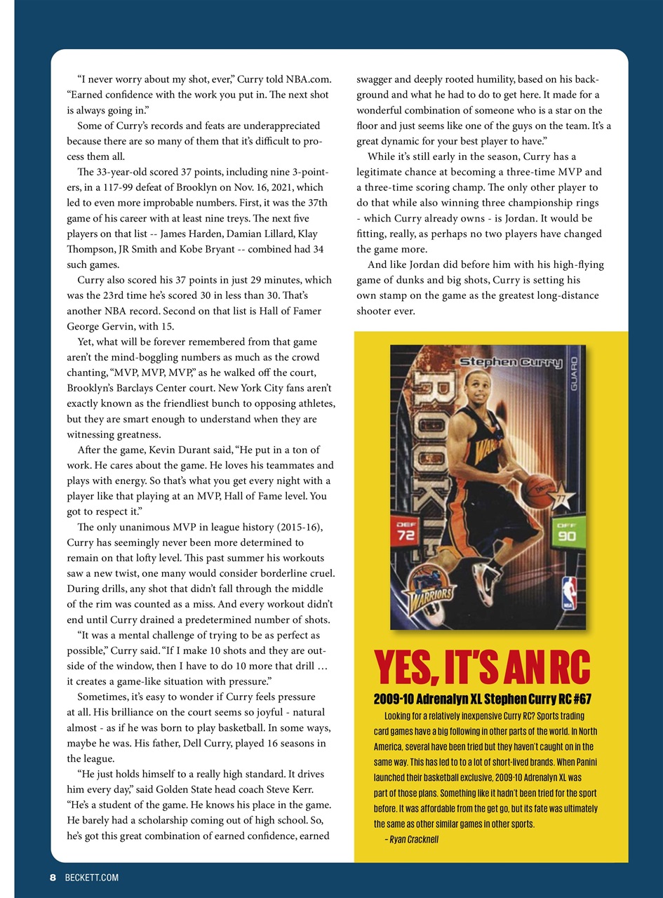 Beckett Basketball Magazine Preview Pages