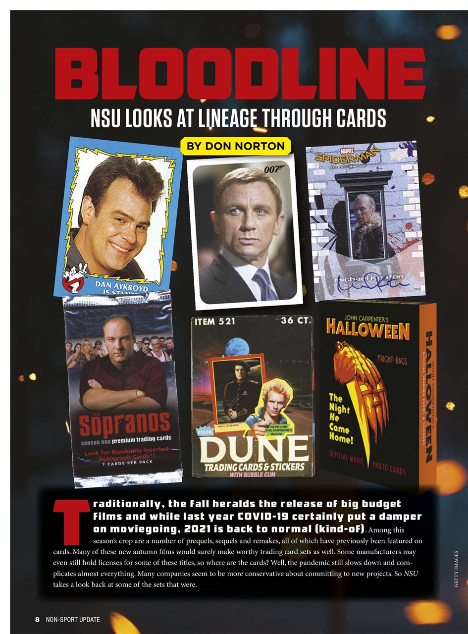 Non-Sport Update Magazine Preview Pages