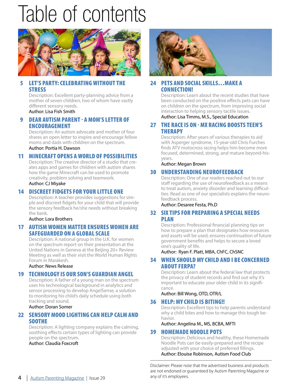 Autism Parenting Preview Pages