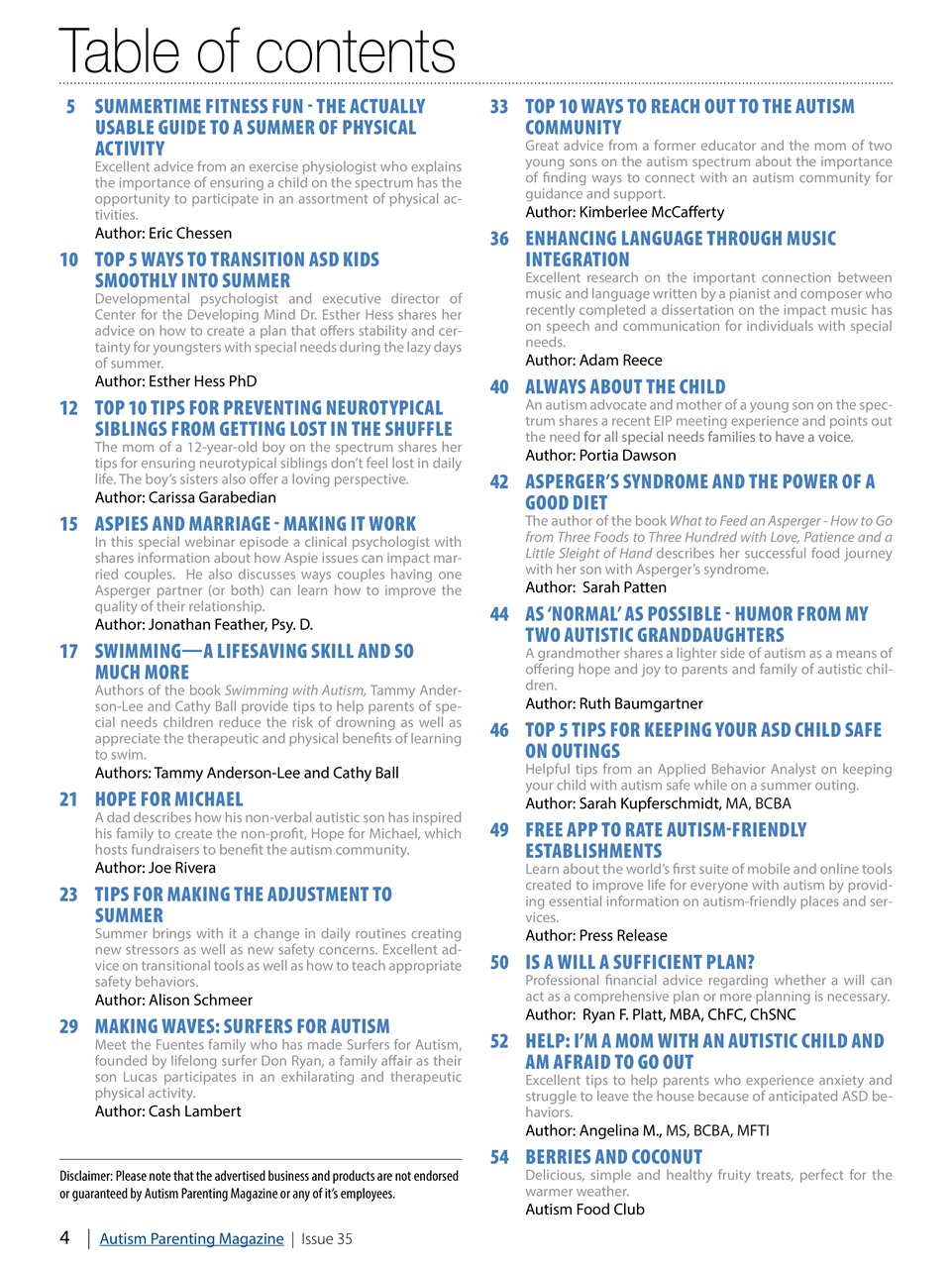 Autism Parenting Preview Pages