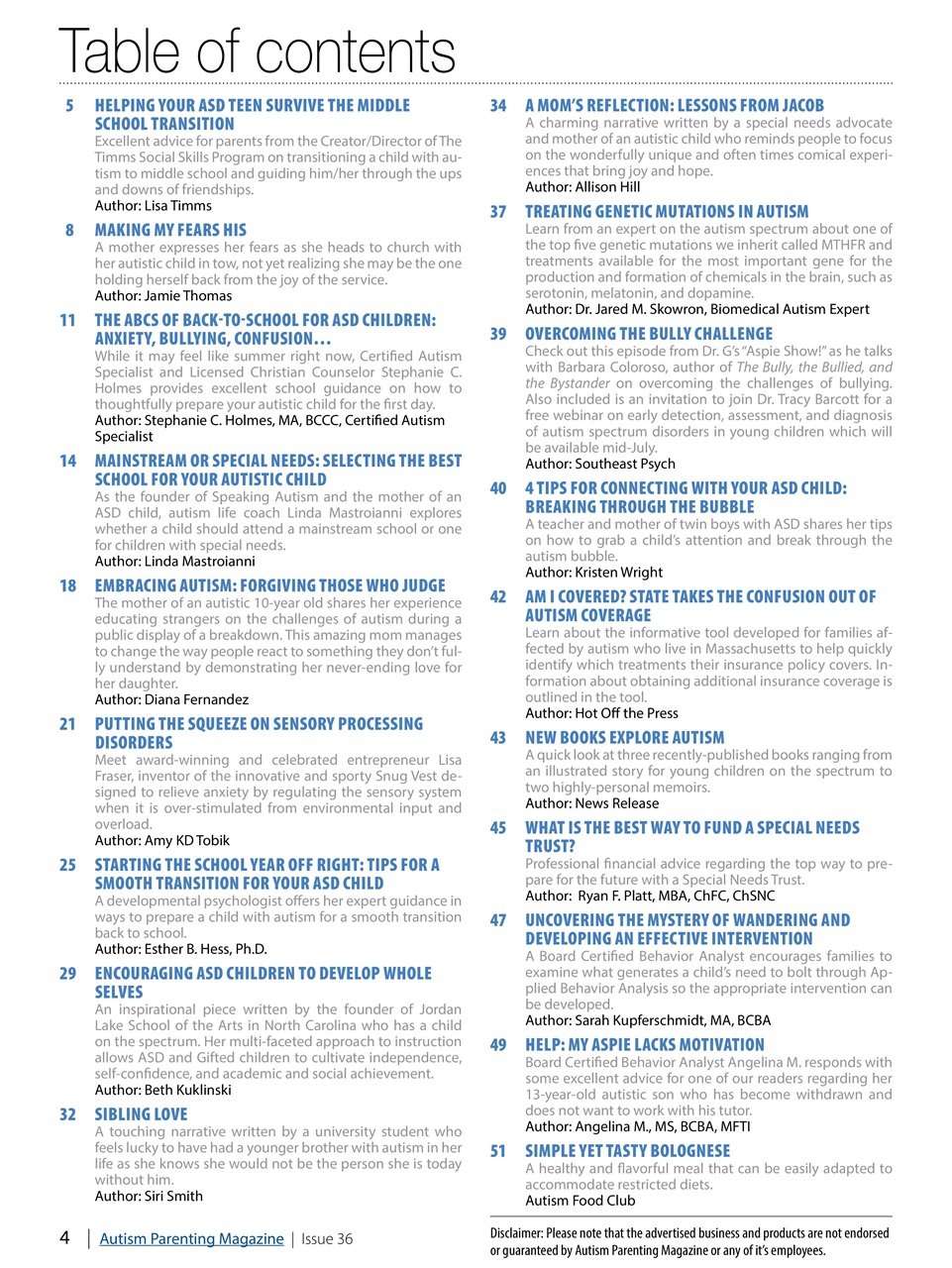 Autism Parenting Preview Pages