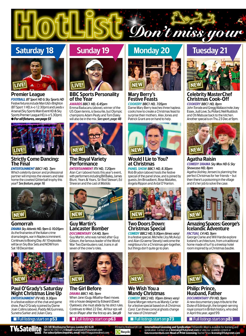 TV & Satellite Week Preview Pages