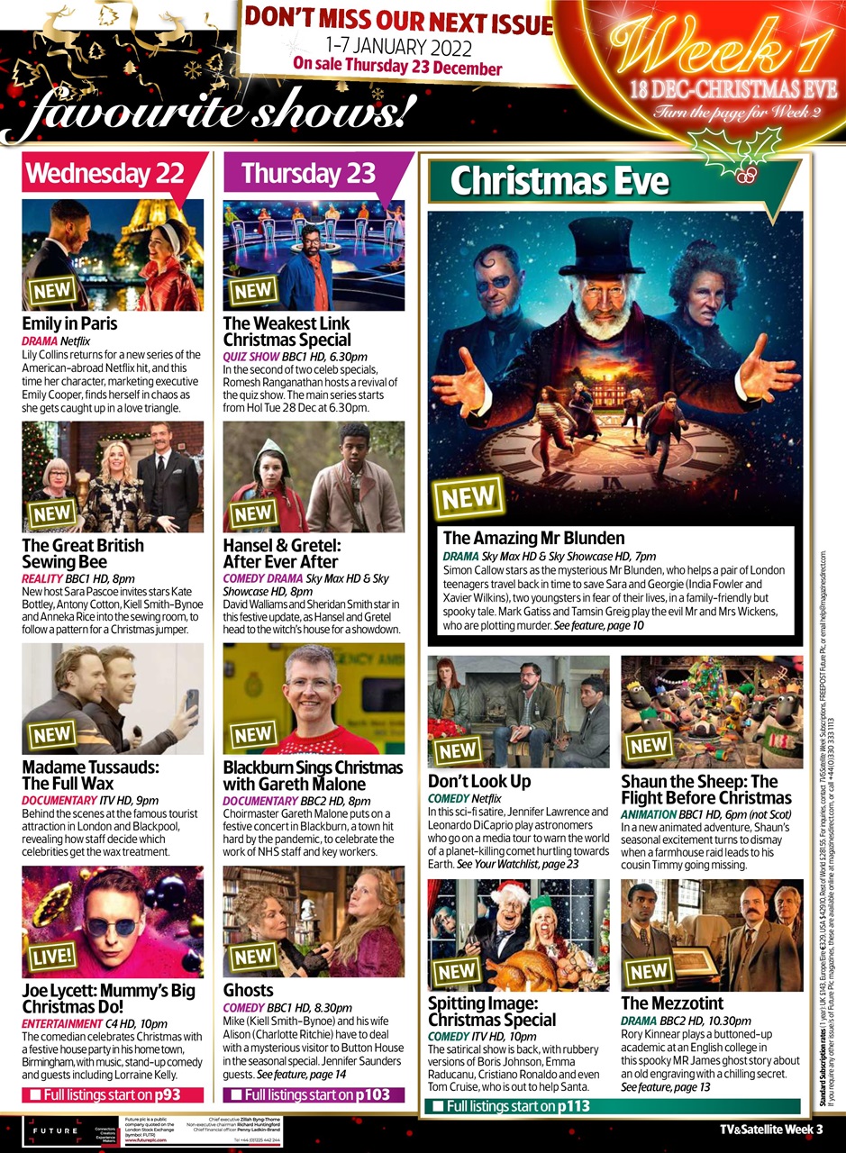 TV & Satellite Week Preview Pages
